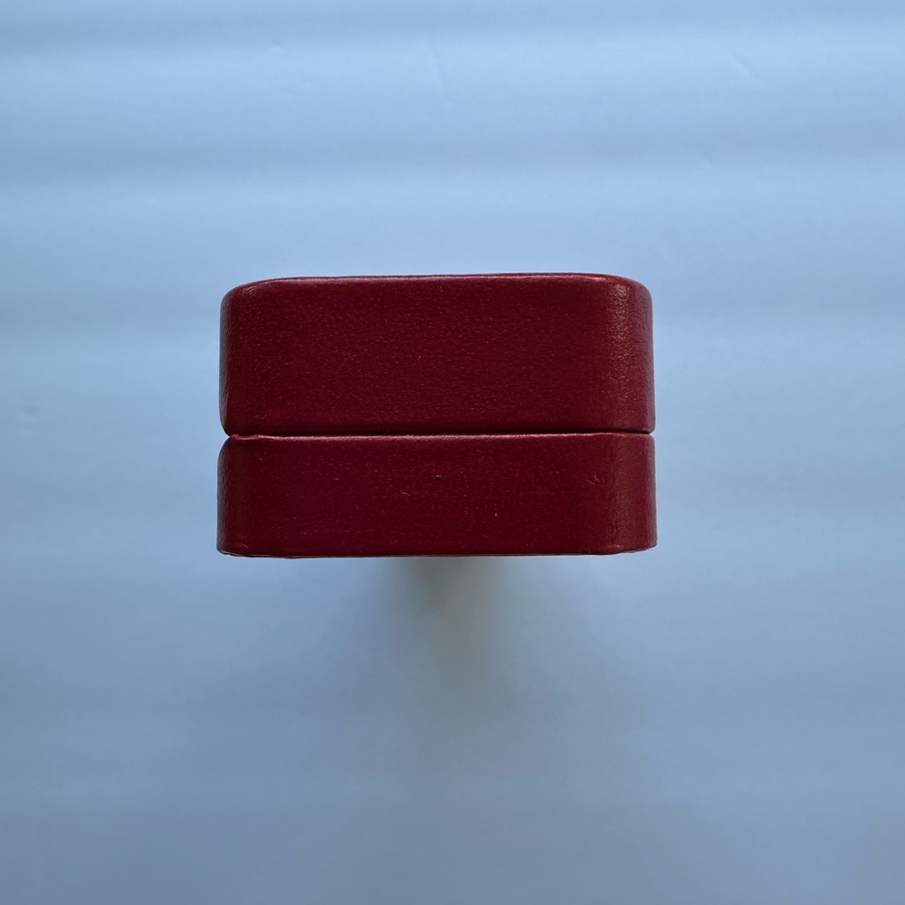 Authentic Omega vintage red leather watch, necklace, bracelet, empty jewelry box - Picture 4 of 7